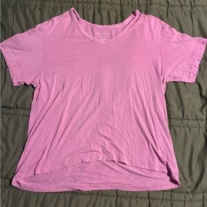 American Eagle Casual Pink V-Neck Women's Top